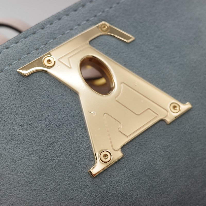 Louis Vuitton 路易威登 Lockme 粒面牛皮 淡粉色 天空藍 手提包 水桶包 單肩包-20