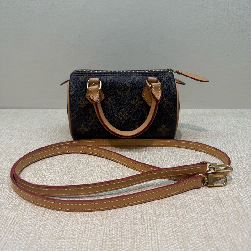 LV 老花帆布 Speedy Nano手袋-0