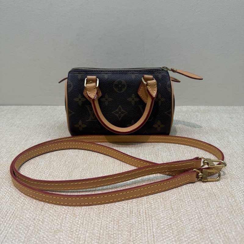 LV 老花帆布 Speedy Nano手袋-15