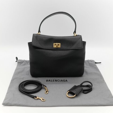 Balenciaga 巴黎世家 Rodeo Mini 黑色羊皮 手提包 單肩包 斜挎包
