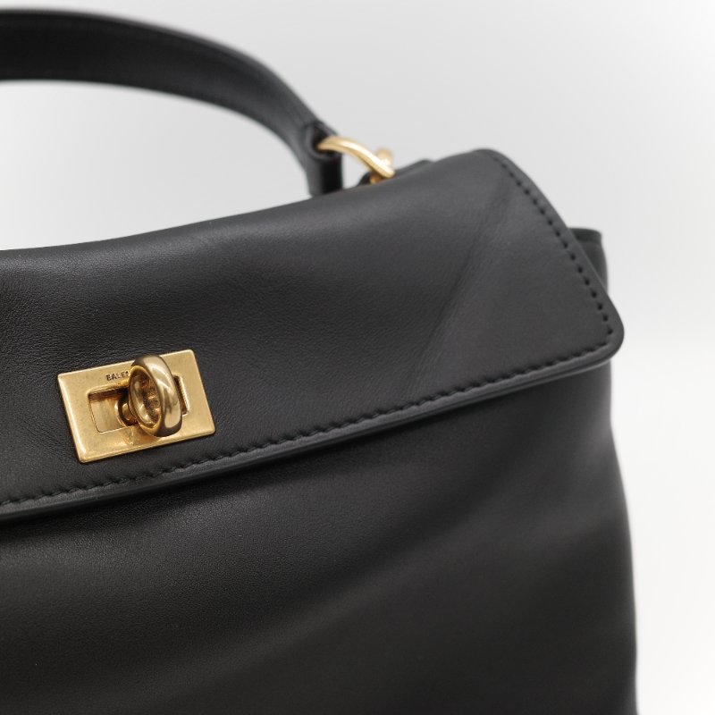 Balenciaga 巴黎世家 Rodeo Mini 黑色羊皮 手提包 單肩包 斜挎包-12