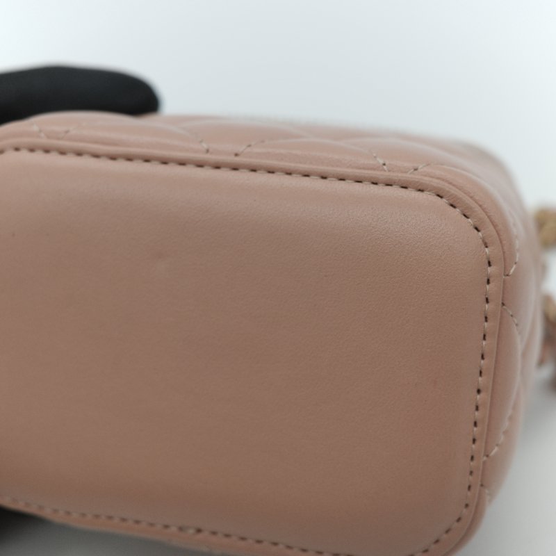 Chanel 香奈兒 手提 方盒子 粉紅色 牛皮 斜挎包 鏈條包-8