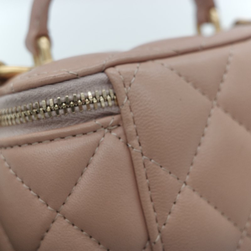 Chanel 香奈兒 手提 方盒子 粉紅色 牛皮 斜挎包 鏈條包-13