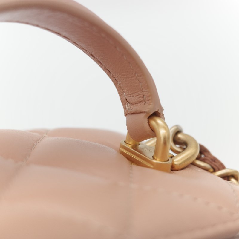 Chanel 香奈兒 手提 方盒子 粉紅色 牛皮 斜挎包 鏈條包-23