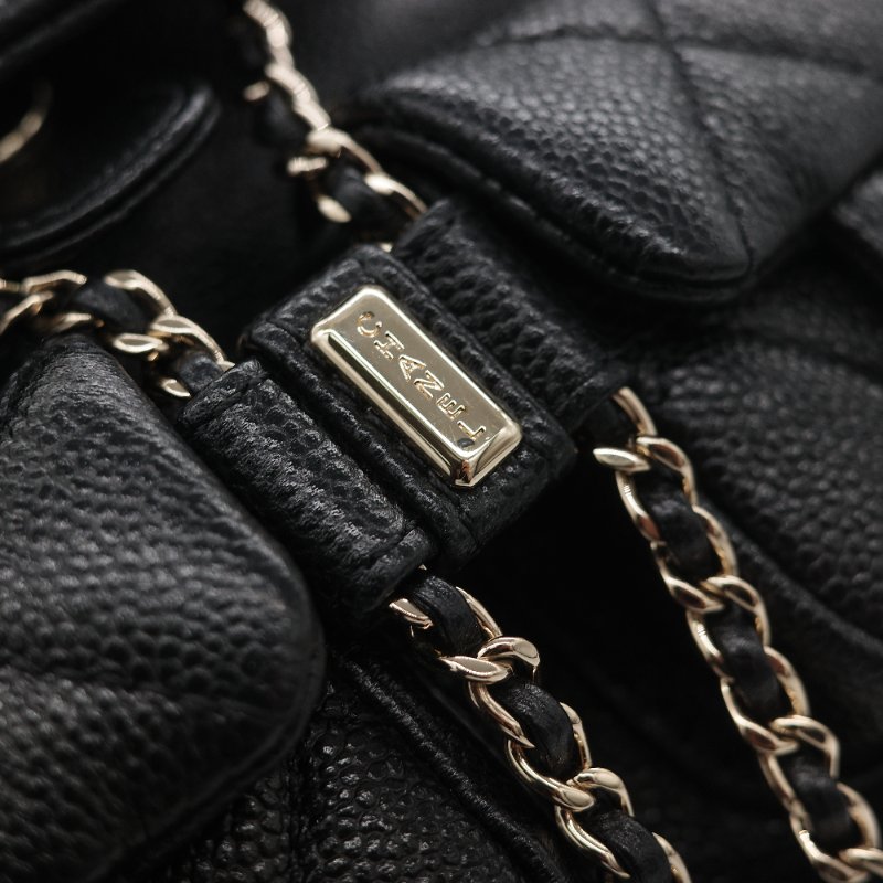 Chanel 香奈兒 Duma 小型 粒面牛皮 雙肩包 後背包-10