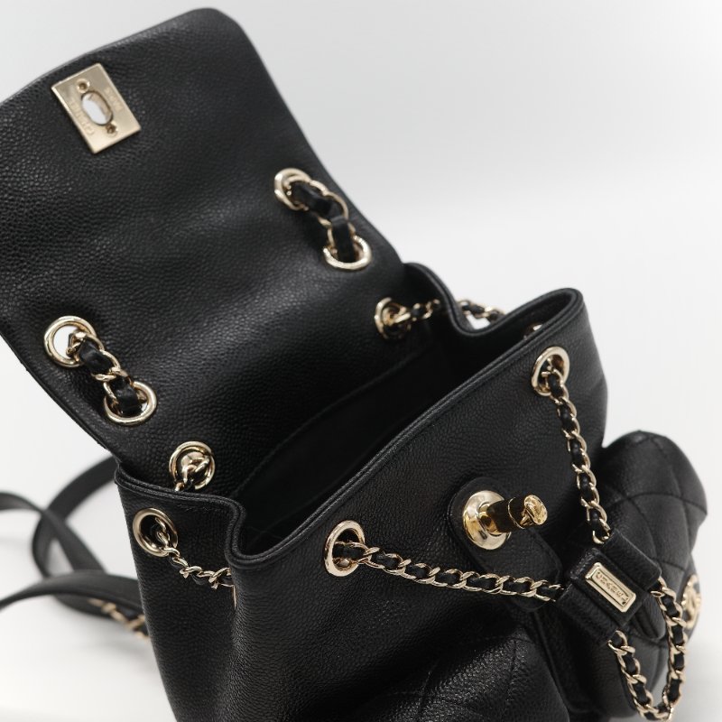 Chanel 香奈兒 Duma 小型 粒面牛皮 雙肩包 後背包-19