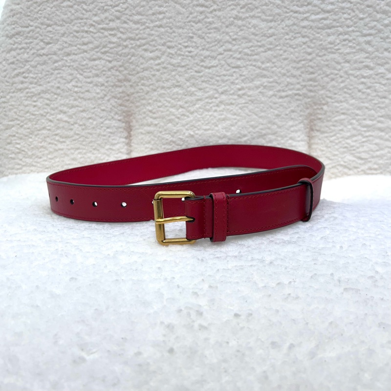 GUCCI古馳GG Marmont紅色牛皮經典馬夢腰包 476434-15