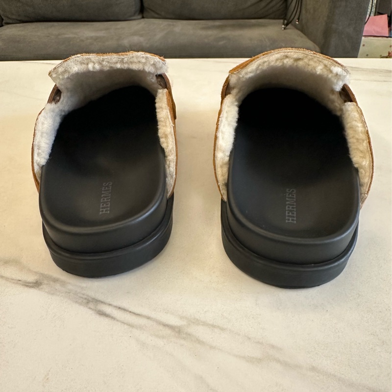 Hermes 山羊麂皮穆勒鞋-3