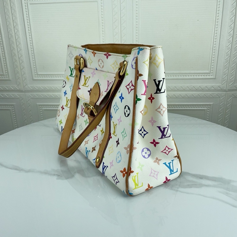 LV 路易威登白三彩村上隆联名tote包-2