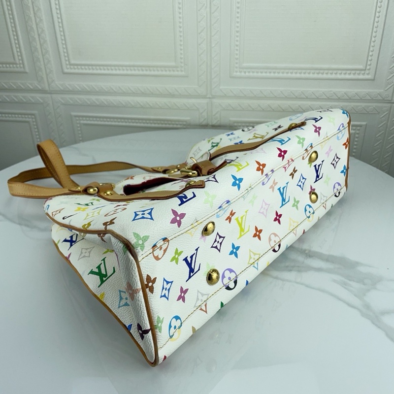 LV 路易威登白三彩村上隆联名tote包-12