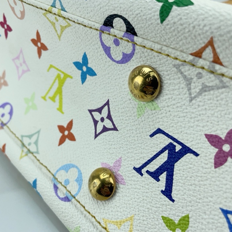 LV 路易威登白三彩村上隆联名tote包-13