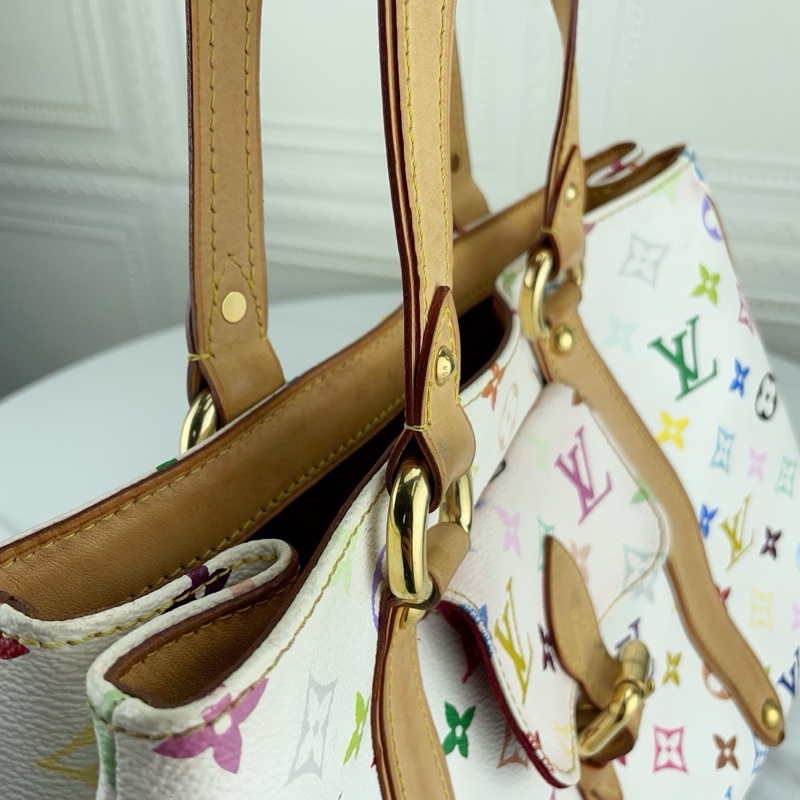 LV 路易威登白三彩村上隆联名tote包-14