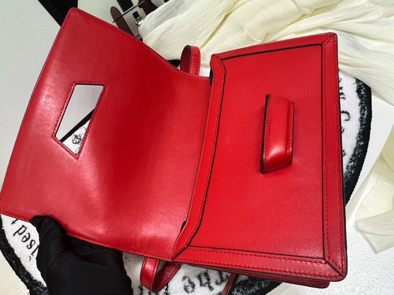 Loewe/羅意威 Barcelona 巴塞羅 紅色斜跨女 尺寸:28x17x12.5 cm-5