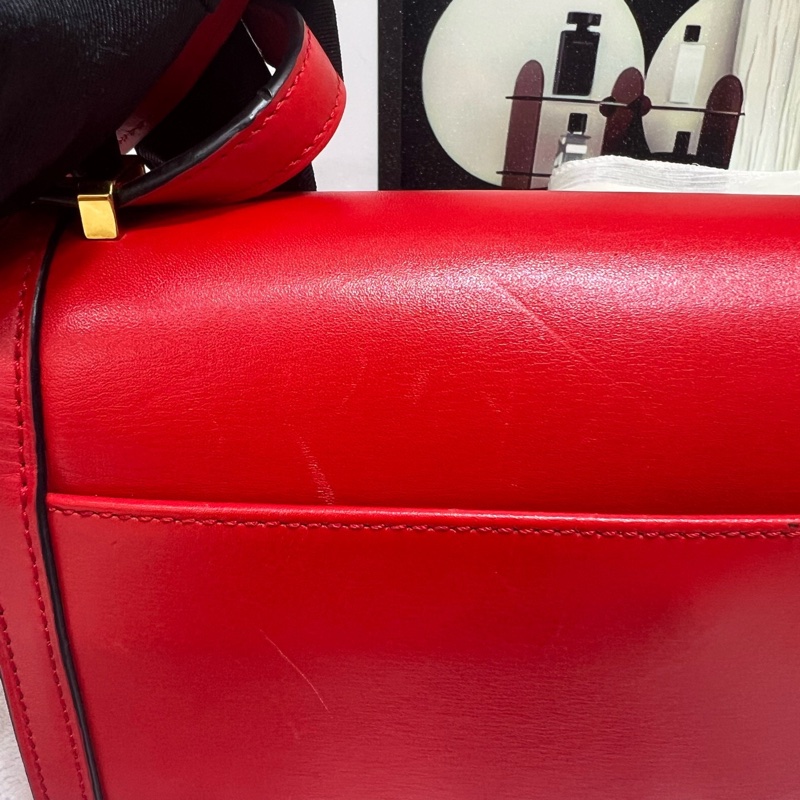 Loewe/羅意威 Barcelona 巴塞羅 紅色斜跨女 尺寸:28x17x12.5 cm-6