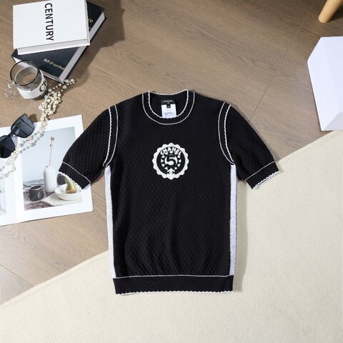 ❤️CHANEL 經典No. 5 黑色針織上衣