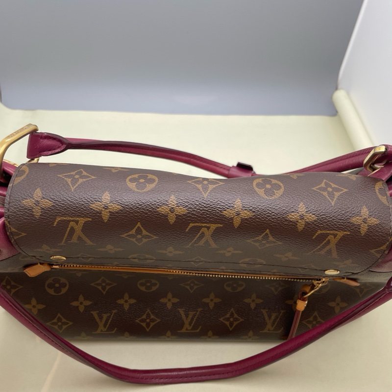 LouisVuitton 路易威登 Olympe老花拼紫腋下包13编码尺寸39.5x26x13cm附件防尘袋-6