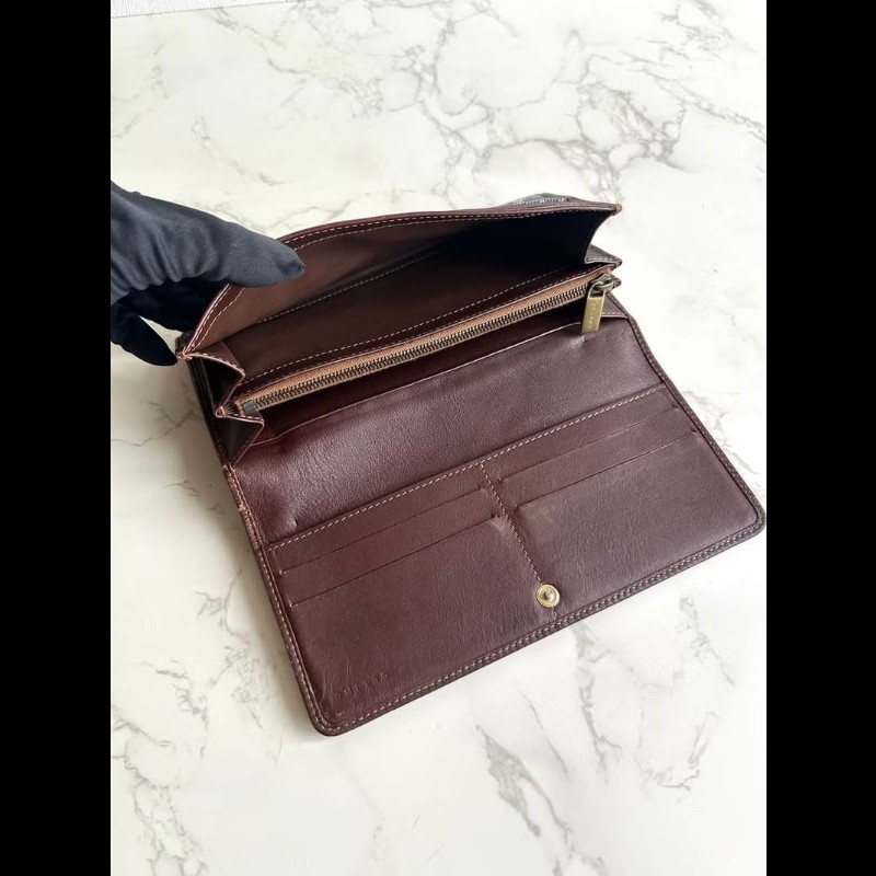 【LA LUNE】絕版古董包 Celine 牛仔丹寧凱旋門皮夾 錢包 長夾 中古包 二手包-8