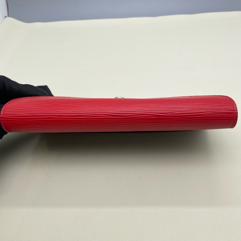 Louis Vuitton/路易威登 Sarah系列 橘色拼老花拼皮長款錢包 尺寸:20×-2