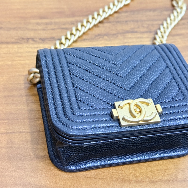 9新✨賠售超甜賣🖤香奈兒 荔枝皮 金珠斜背卡包 斜背錢包 可斜背也可腰鏈包-22