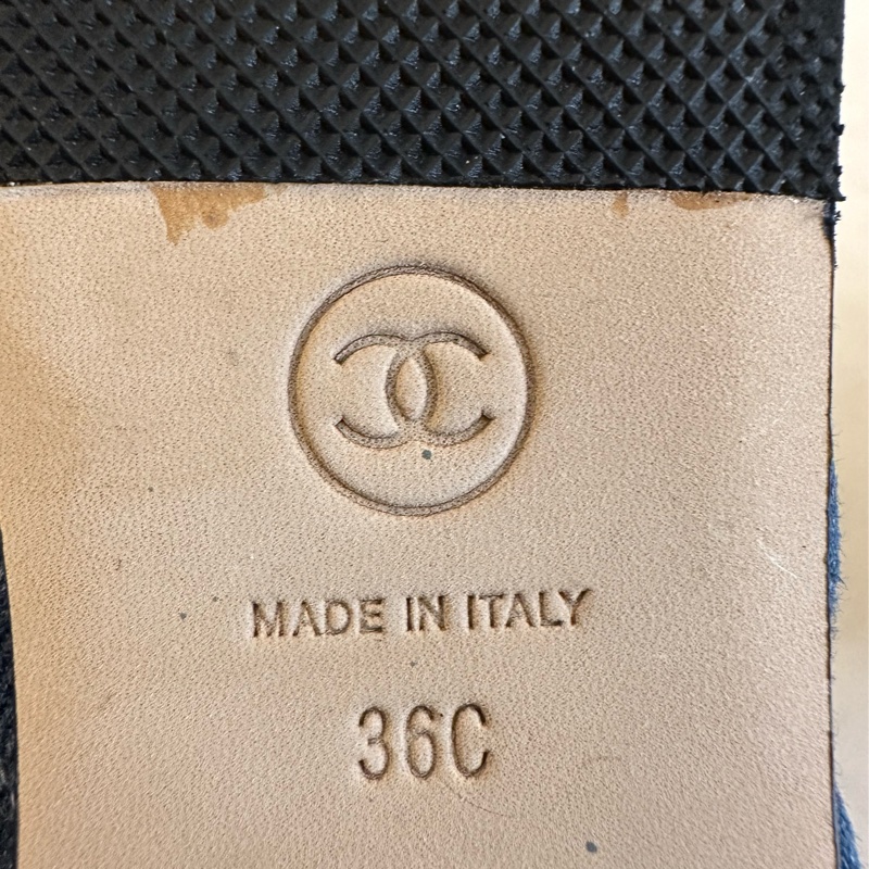 Chanel 26P 水洗牛仔布藍芭蕾舞鞋-7