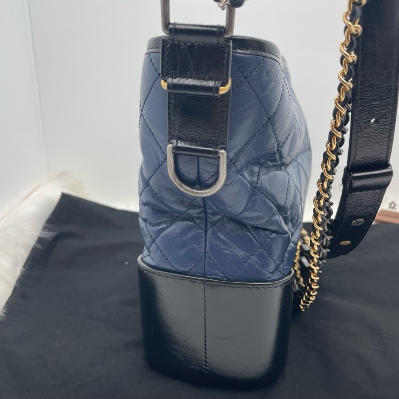 香奈兒/Chanel 深藍色流浪包 大號 尺寸:23✖️28✖️10cm 附件:塵袋-2