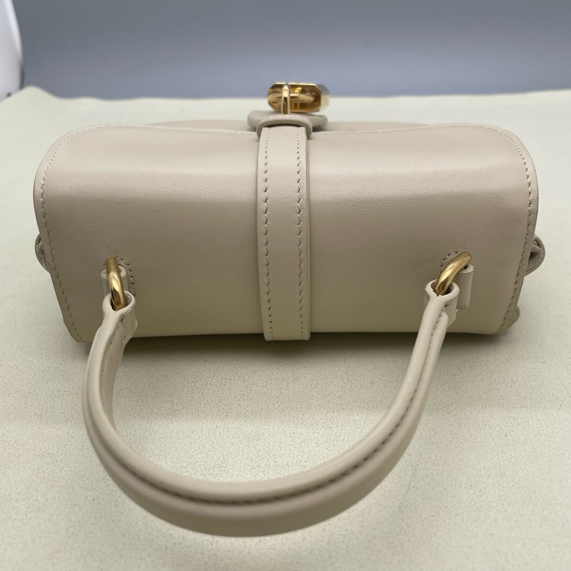 98新賽琳/Celine TABOU迷你光滑牛皮革手袋 鎖頭包-4