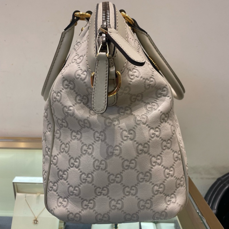 GUCCI/古馳 白色全皮手提斜挎包 尺寸:36×25×-2