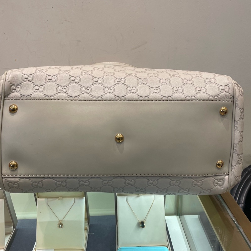 GUCCI/古馳 白色全皮手提斜挎包 尺寸:36×25×-7