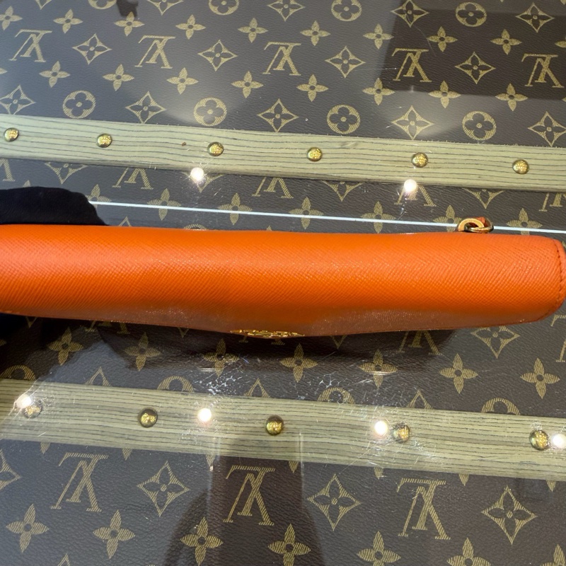 prada/普拉達 橙色錢包 卡包 尺寸:18✖️10cm 附件:子袋-5