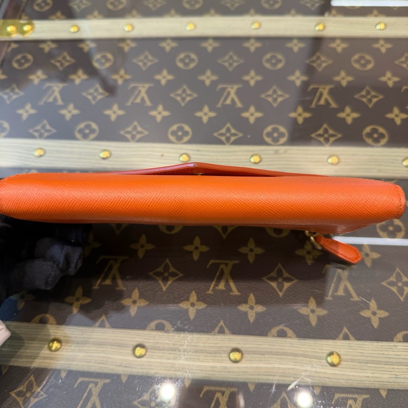 prada/普拉達 橙色錢包 卡包 尺寸:18✖️10cm 附件:子袋-6