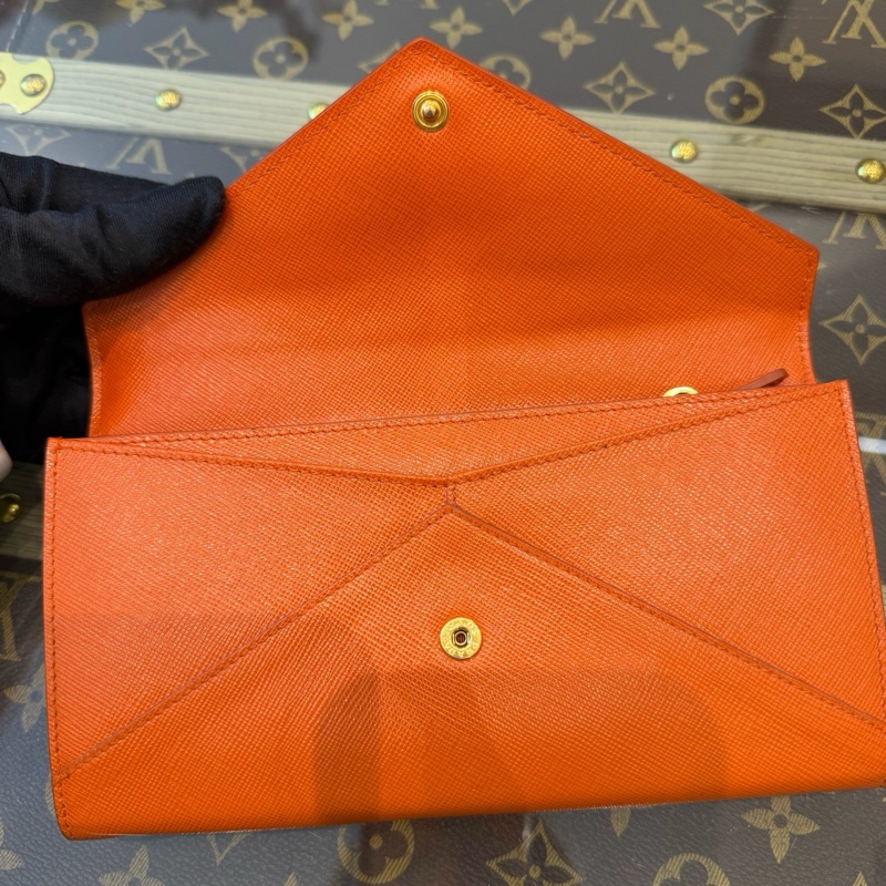 prada/普拉達 橙色錢包 卡包 尺寸:18✖️10cm 附件:子袋-7