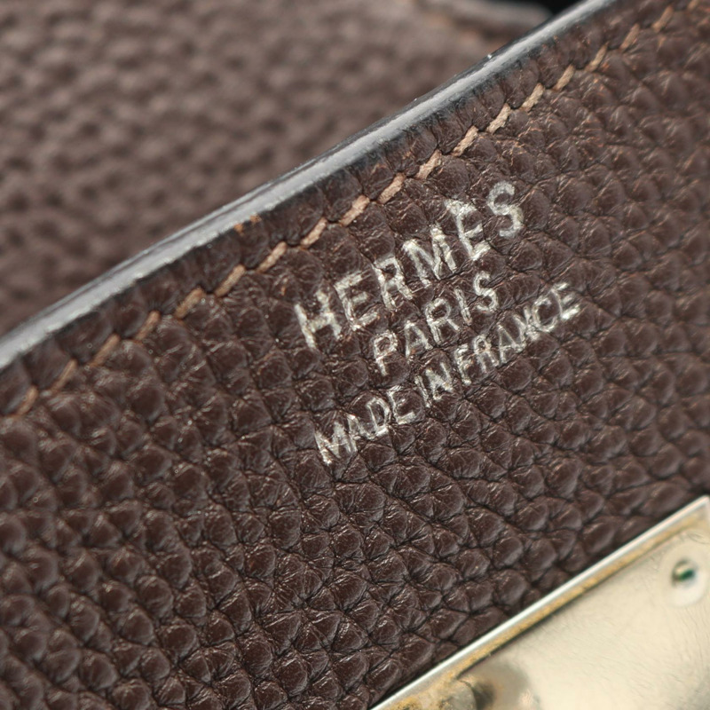 愛馬仕 Birkin 35 手提包,Togo 皮革,棕色,二手,女士,帶五金配件-3