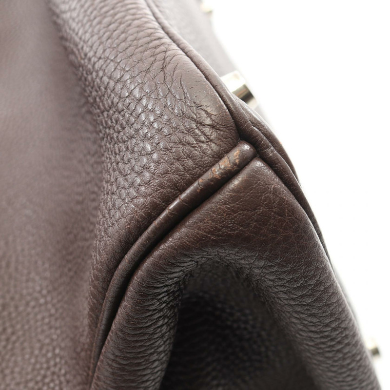 愛馬仕 Birkin 35 手提包,Togo 皮革,棕色,二手,女士,帶五金配件-8