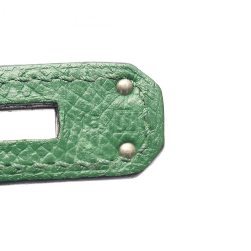 愛馬仕 Birkin 30 手袋 Epsom 皮革 綠色 SHW 二手 女士 N-4