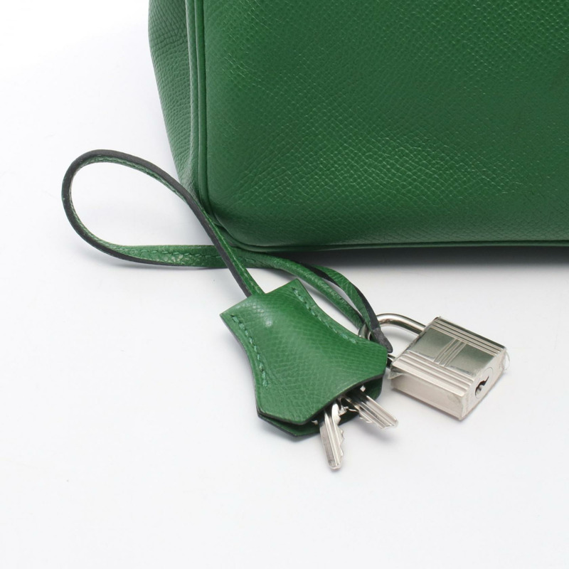 愛馬仕 Birkin 30 手袋 Epsom 皮革 綠色 SHW 二手 女士 N-5