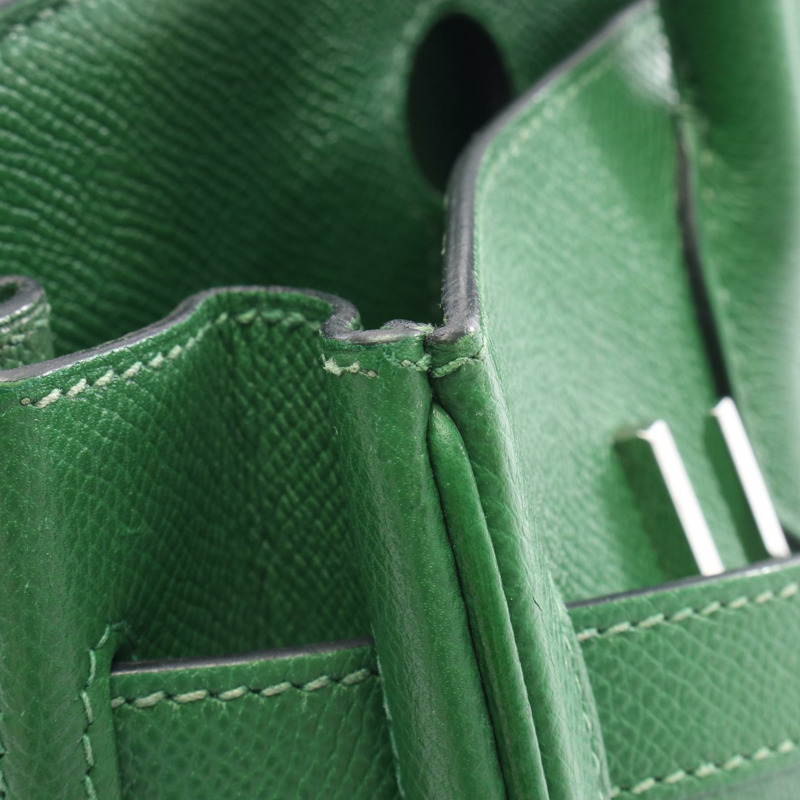 愛馬仕 Birkin 30 手袋 Epsom 皮革 綠色 SHW 二手 女士 N-7