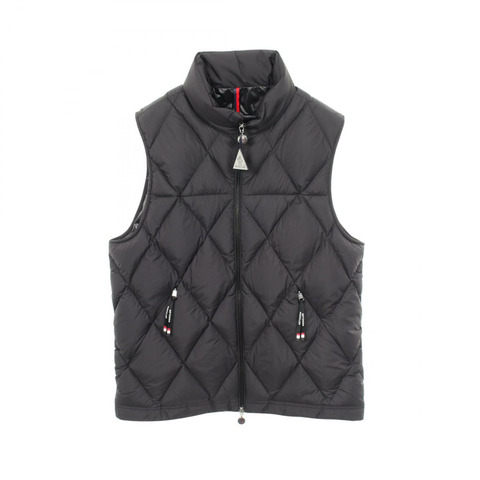 MONCLER AROULA 羽絨背心，聚酯纖維，黑色，3號，二手女款