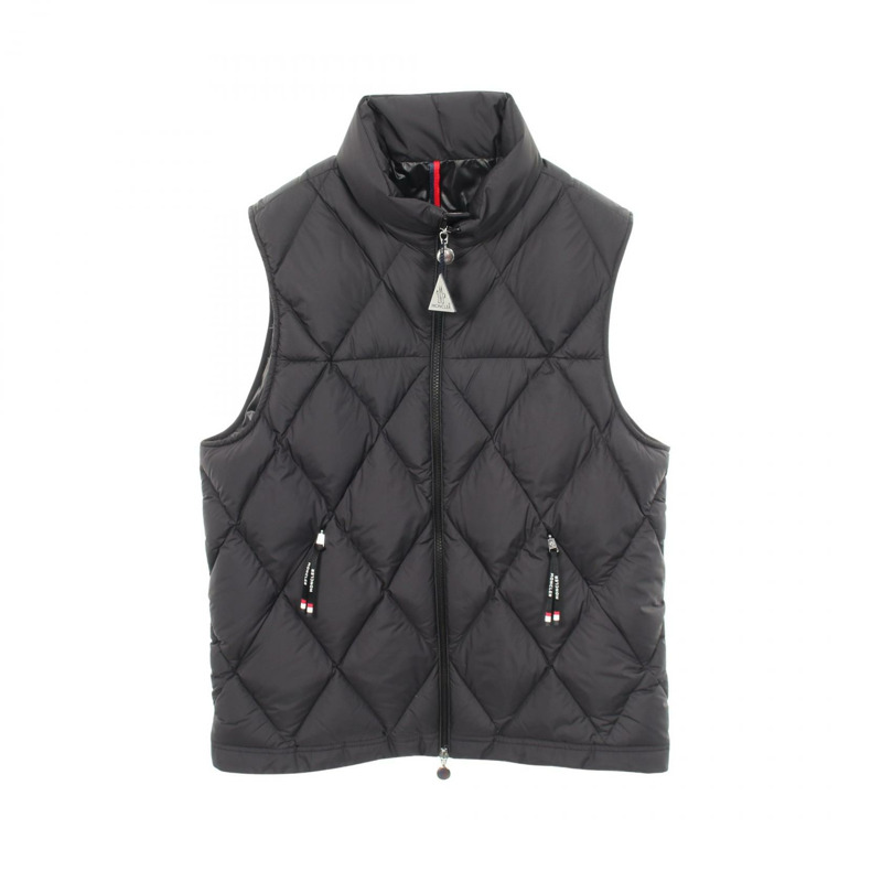 MONCLER AROULA 羽絨背心,聚酯纖維,黑色,3號,二手女款-0