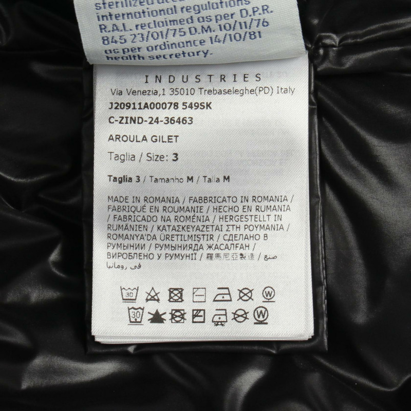 MONCLER AROULA 羽絨背心,聚酯纖維,黑色,3號,二手女款-4