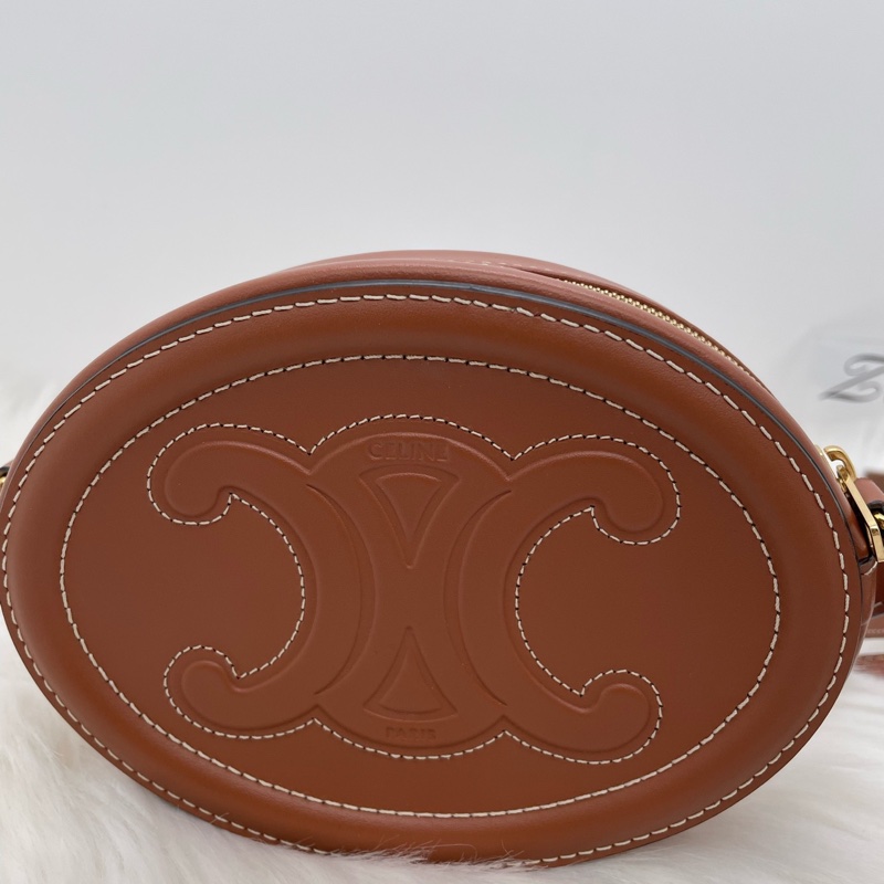 99新賽琳/Celine 焦糖小號月餅包 尺寸:16✖️4✖️12cm-3