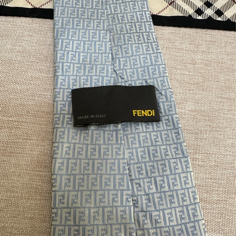 FENDI 淺藍色領帶-3