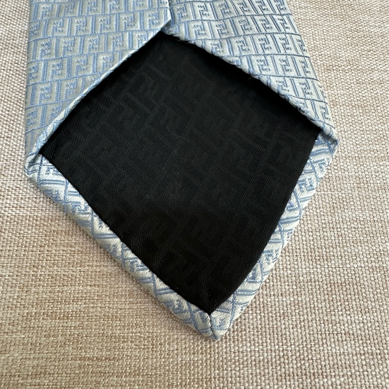 FENDI 淺藍色領帶-4