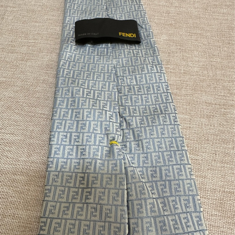 FENDI 淺藍色領帶-10