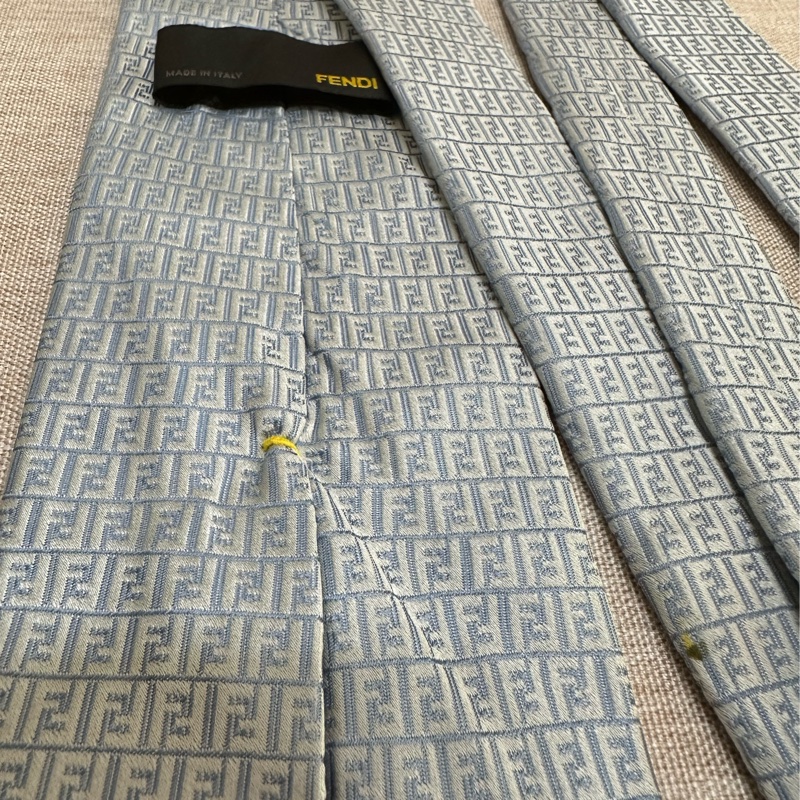 FENDI 淺藍色領帶-12