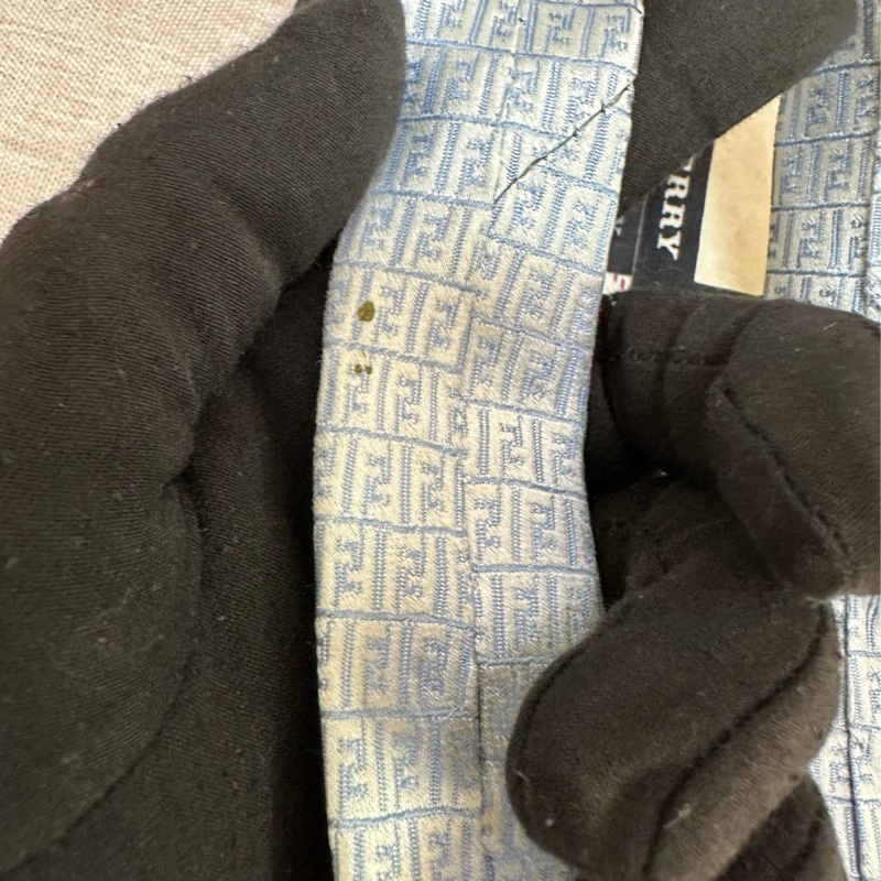 FENDI 淺藍色領帶-13