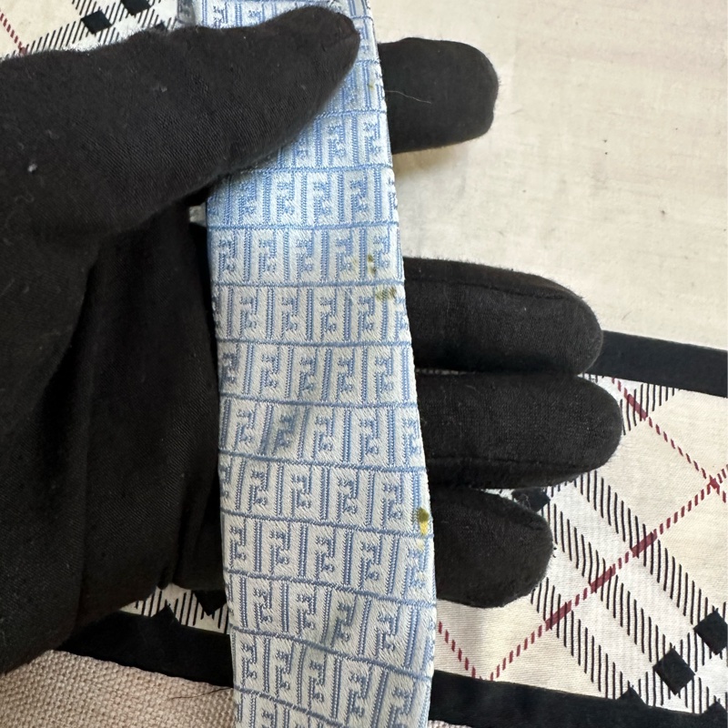 FENDI 淺藍色領帶-14