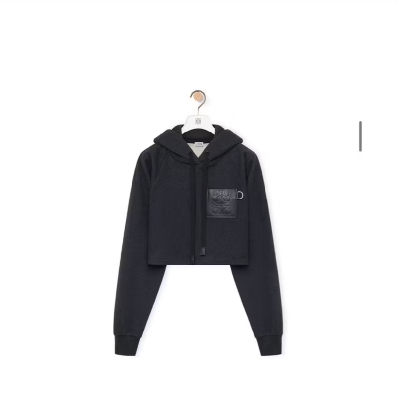 Loewe 短板拼牛皮帽T-1