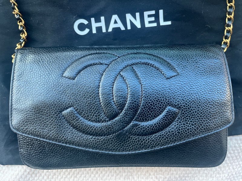 Chanel vintage 香奈兒荔枝皮WOC-0