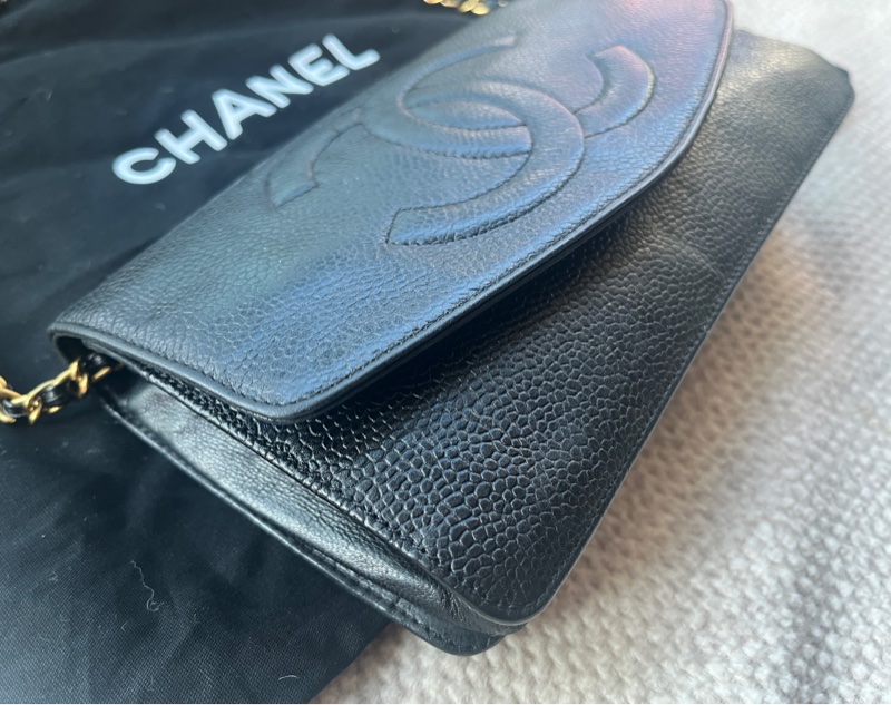 Chanel vintage 香奈兒荔枝皮WOC-3