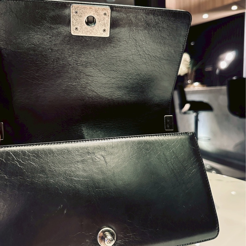 #CHANEL#香奈兒黑銀leboy25穿皮鏈滾邊限定款 🍓🍓-20